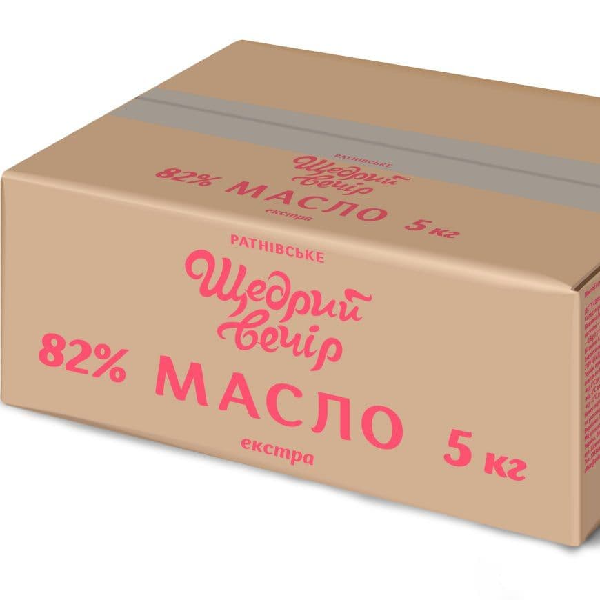Масло ТМ Щедрий Вечір Селянське, 72,5%, 5 кг
